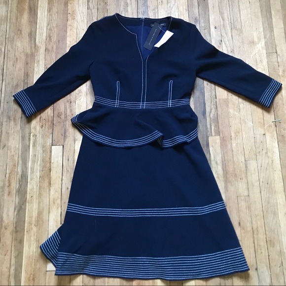 banana republic blue and white dress